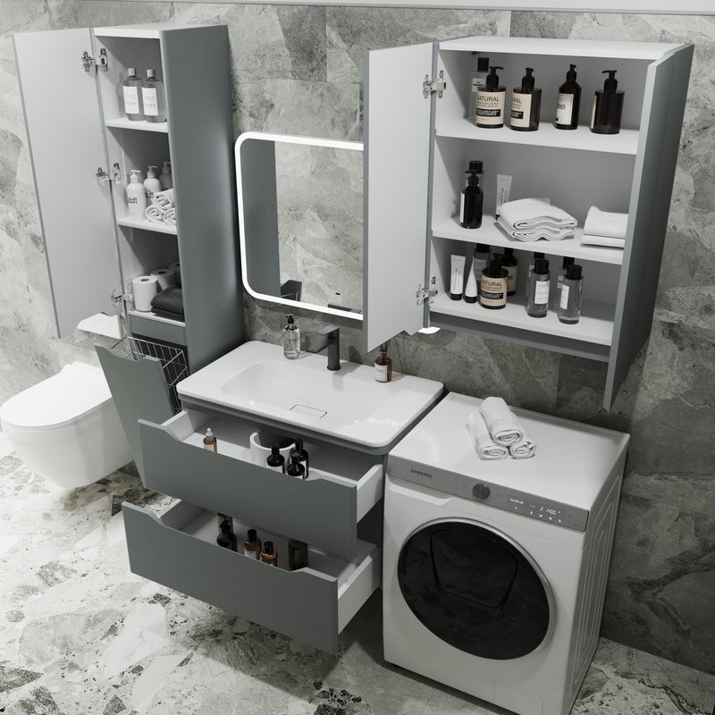 Мебель для ванной комнаты Style Line Марелла 80 подвесная, серая