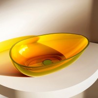 Накладная раковина Abber Kristall AT2811 amber, желтая