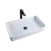 Накладная раковина GID Geometrico N9396 60 глянцевая белая, прямоугольная, фаянс