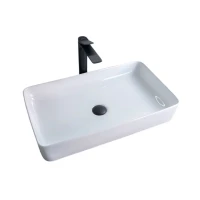 Накладная раковина GID Geometrico N9396 60 глянцевая белая, прямоугольная, фаянс