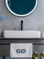Накладная раковина GID Geometrico N9396 60 глянцевая белая, прямоугольная, фаянс