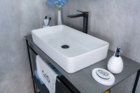 Накладная раковина GID Geometrico N9396 60 глянцевая белая, прямоугольная, фаянс