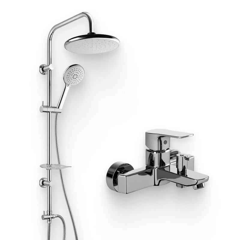 Душевой комплект Смеситель Paini Viva Style P4CR111 хром + Стойка RS 50CR191B0RS1P3