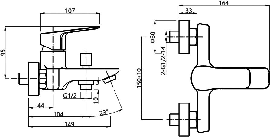 Душевой комплект Смеситель Paini Viva Style P4CR111 хром + Стойка RS 50CR191B0RS1P3