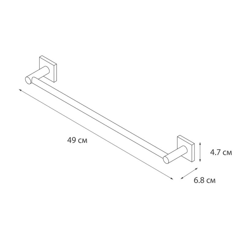Полотенцедержатель Fixsen Lux Chrome 15001