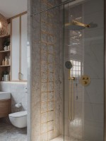 Душевой комплект AltroBagno Bilancia AltroBagnoBilancia040414BG С ВНУТРЕННЕЙ ЧАСТЬЮ, матовое золото