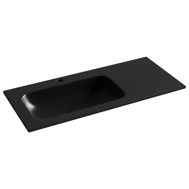 Накладная раковина Ceramicanova Grace прямоугольная черная матовая 101 см CN7014MB