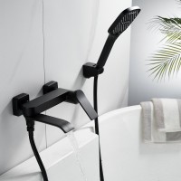 Смеситель для ванны с душем Shevanik S4102H черный