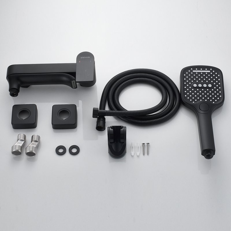 Смеситель для ванны с душем Shevanik S4102H черный