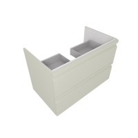 Тумба с раковиной AQUATEK Вега 80 подвесная, 2 ящика, шалфей зеленый