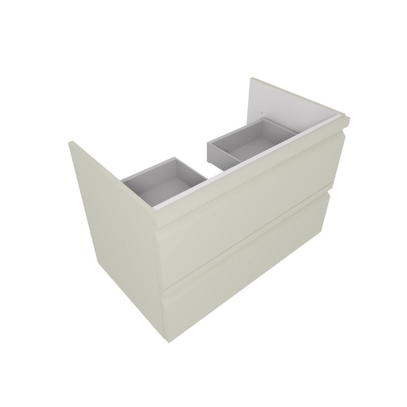 Тумба с раковиной AQUATEK Вега 80 подвесная, 2 ящика, шалфей зеленый