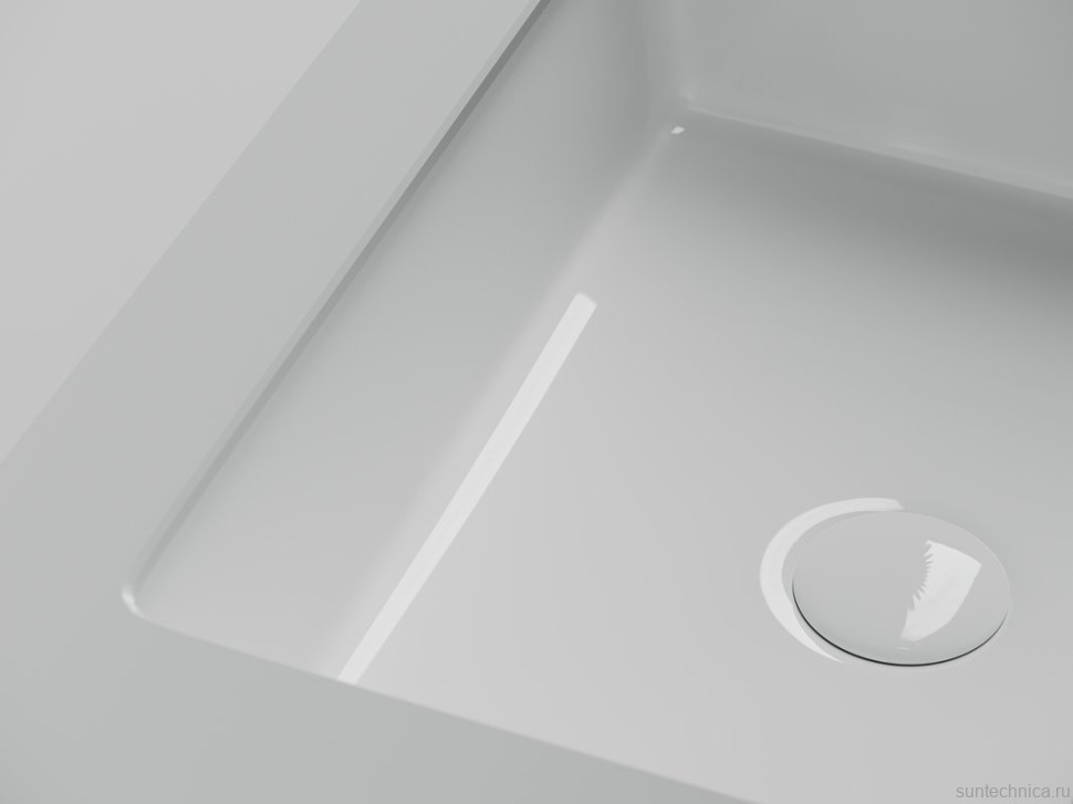 Раковина встраиваемая снизу Ceramicanova Era CN15003 46 глянцевая белая, прямоугольная