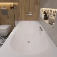 Чугунная ванна Jacob Delafon Volute E6D900-0 180x80 см, встраиваемая, белая, на ножках, со сливом-переливом