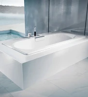 Чугунная ванна Jacob Delafon Volute E6D900-0 180x80 см, встраиваемая, белая, на ножках, со сливом-переливом