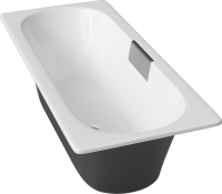 Чугунная ванна Jacob Delafon Volute E6D900-0 180x80 см, встраиваемая, белая, на ножках, со сливом-переливом