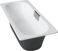 Чугунная ванна Jacob Delafon Volute E6D900-0 180x80 см, встраиваемая, белая, на ножках, со сливом-переливом