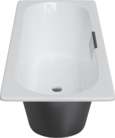 Чугунная ванна Jacob Delafon Volute E6D900-0 180x80 см, встраиваемая, белая, на ножках, со сливом-переливом