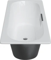 Чугунная ванна Jacob Delafon Volute E6D900-0 180x80 см, встраиваемая, белая, на ножках, со сливом-переливом