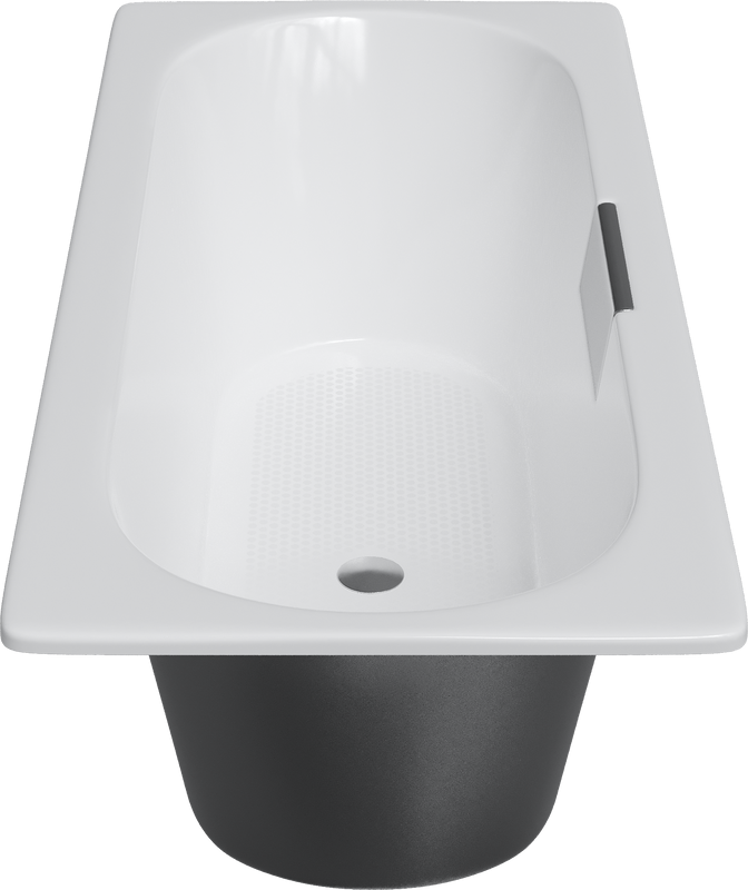 Чугунная ванна Jacob Delafon Volute E6D900-0 180x80 см, встраиваемая, белая, на ножках, со сливом-переливом