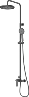 Душевая стойка Cezares Stylus STYLUS-CD-NOP со смесителем, матовый черный