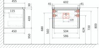 Тумба с раковиной Raval Welto 60