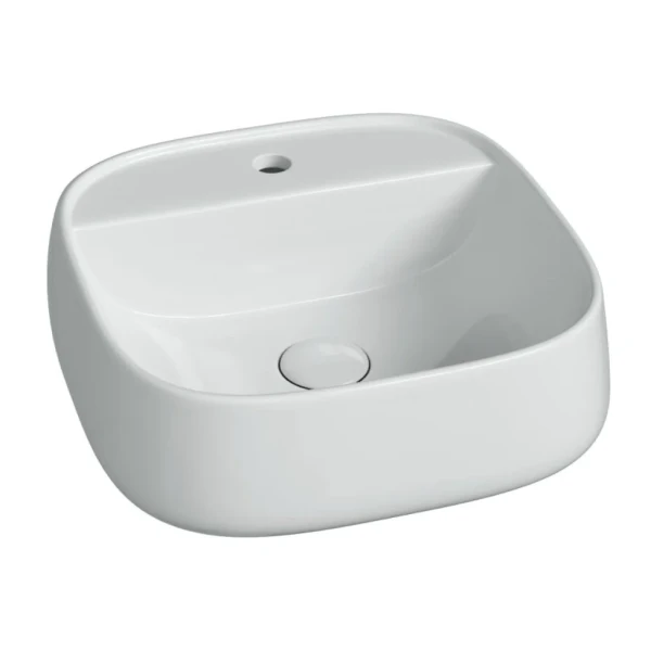 Раковина подвесная Ceramicanova Fonte с отверстием под смеситель, 420x425x145, белый, CN5052