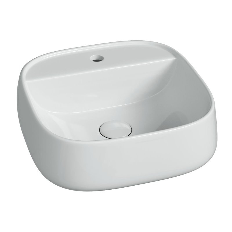 Раковина подвесная Ceramicanova Fonte с отверстием под смеситель, 420x425x145, белый, CN5052