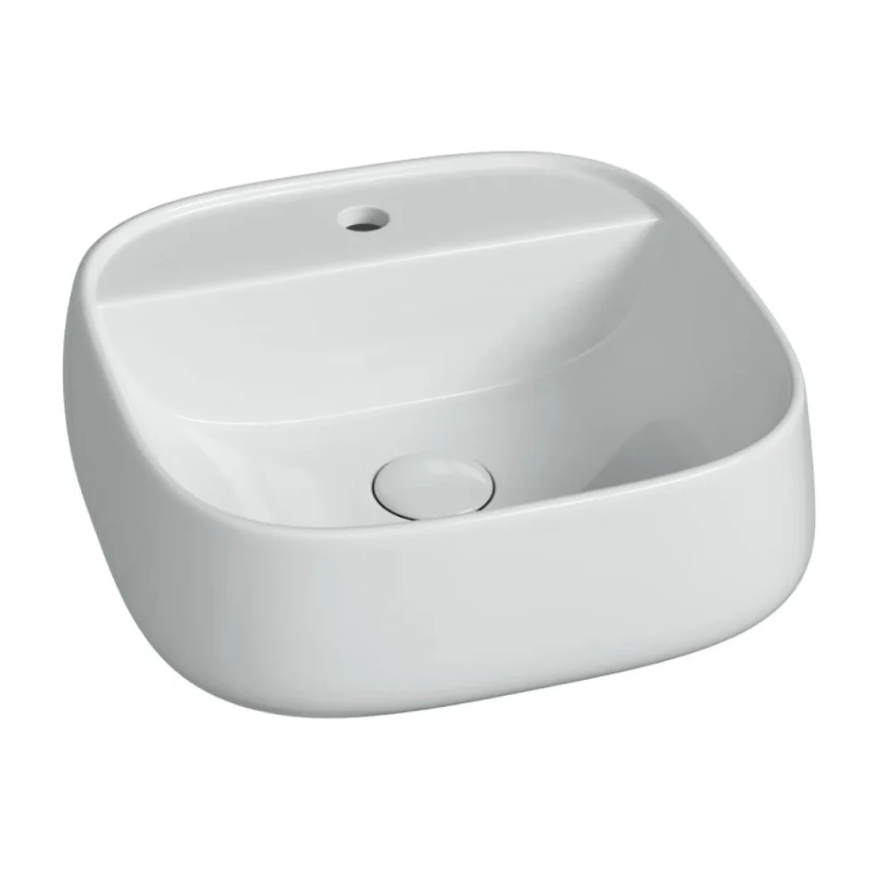 Раковина подвесная Ceramicanova Fonte с отверстием под смеситель, 420x425x145, белый, CN5052