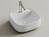 Раковина подвесная Ceramicanova Fonte с отверстием под смеситель, 420x425x145, белый, CN5052