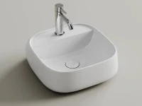 Раковина подвесная Ceramicanova Fonte с отверстием под смеситель, 420x425x145, белый, CN5052