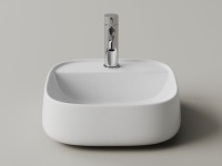 Раковина подвесная Ceramicanova Fonte с отверстием под смеситель, 420x425x145, белый, CN5052