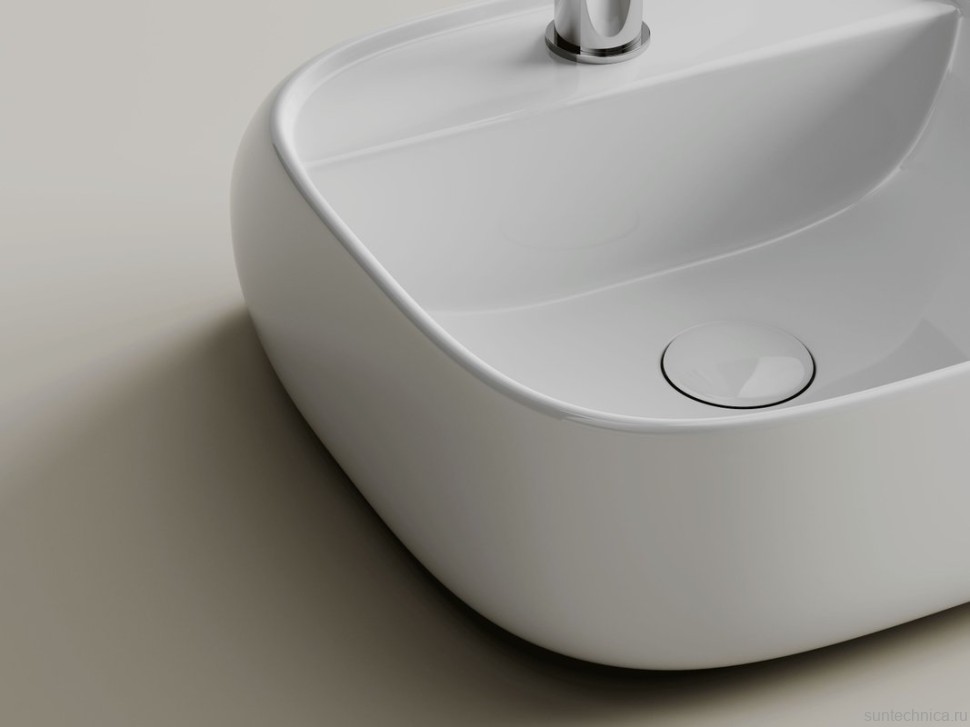 Раковина подвесная Ceramicanova Fonte с отверстием под смеситель, 420x425x145, белый, CN5052