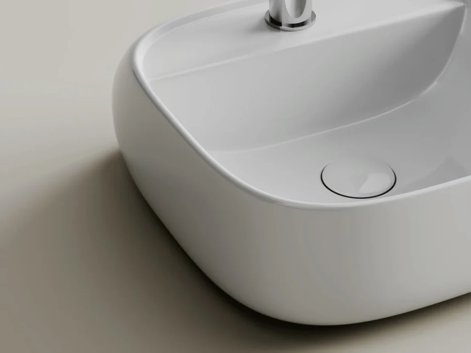 Раковина подвесная Ceramicanova Fonte с отверстием под смеситель, 420x425x145, белый, CN5052