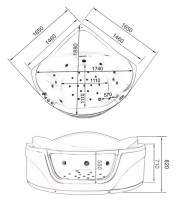 Акриловая ванна Gemy G9247 K