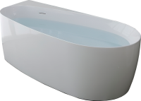 Акриловая ванна Allen Brau Priority 2 170x80 см, пристенная, белая, овальная, на ножках, со сливом-переливом