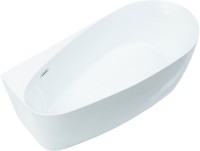 Акриловая ванна Allen Brau Priority 2 170x80 см, пристенная, белая, овальная, на ножках, со сливом-переливом