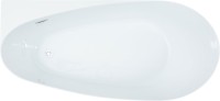 Акриловая ванна Allen Brau Priority 2 170x80 см, пристенная, белая, овальная, на ножках, со сливом-переливом