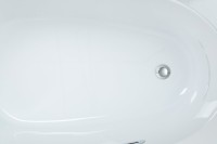 Акриловая ванна Allen Brau Priority 2 170x80 см, пристенная, белая, овальная, на ножках, со сливом-переливом