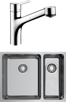 Комплект Мойка Omoikiri TADZAVA 58-2-U/IF L + Смеситель Hansgrohe Talis S 32841000