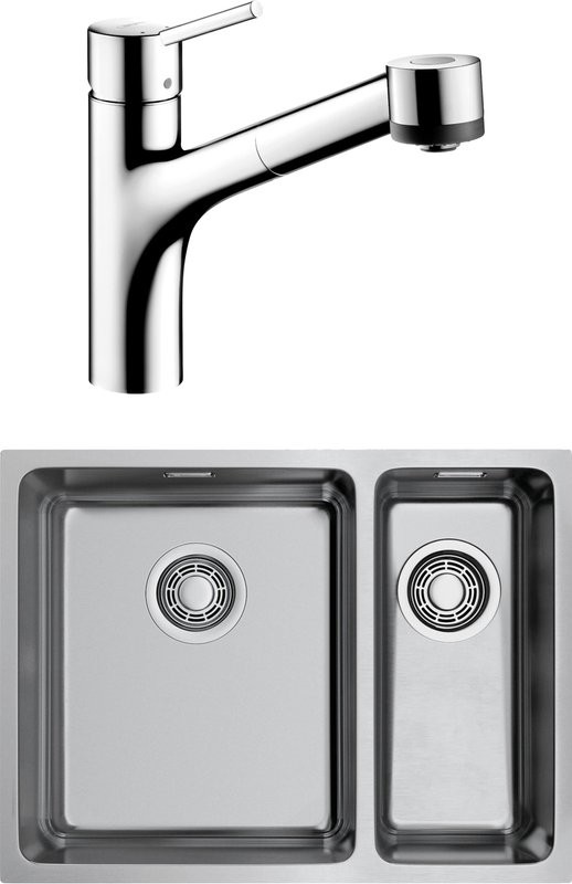 Комплект Мойка Omoikiri TADZAVA 58-2-U/IF L + Смеситель Hansgrohe Talis S 32841000