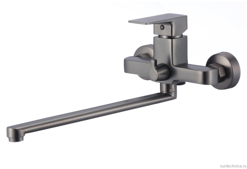 Смеситель с длинным изливом для ванны Olive'S Navarra 25221NRGM оружейная сталь