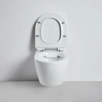 Комплект Унитаз подвесной BOND Oval F01-10 безободковый, с микролифтом, белый + Инсталляция AlcaPlast AM101/1120-4:1 RU M571-0001 кнопка смыва хром