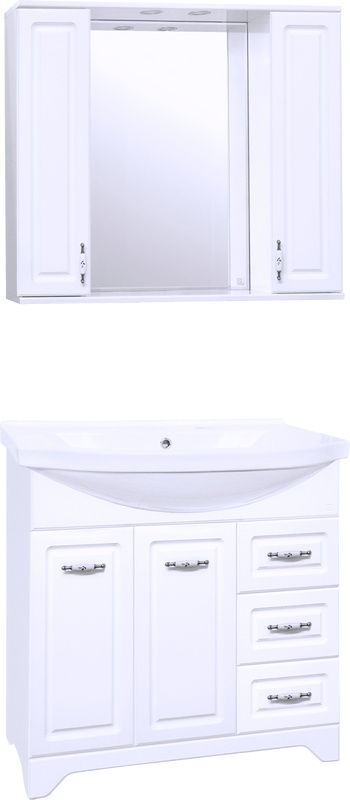 Мебель для ванной комнаты Style Line Олеандр-2 90 Люкс, белая