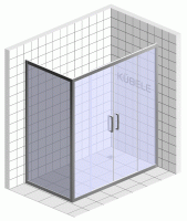 Душевой уголок Kubele DE019 R4-CLN-MT 170х120 см, профиль матовый хром