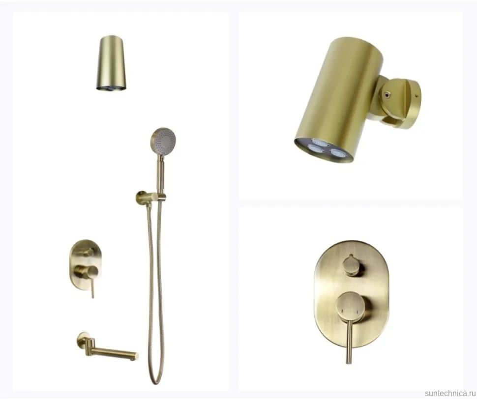 Душевой комплект Bronze de Luxe Scandi 14582-501BR бронза