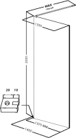 Душевая перегородка Allen Brau Infinity 1 3.21027.BBA 140 см, профиль черный браш, стекло прозрачное