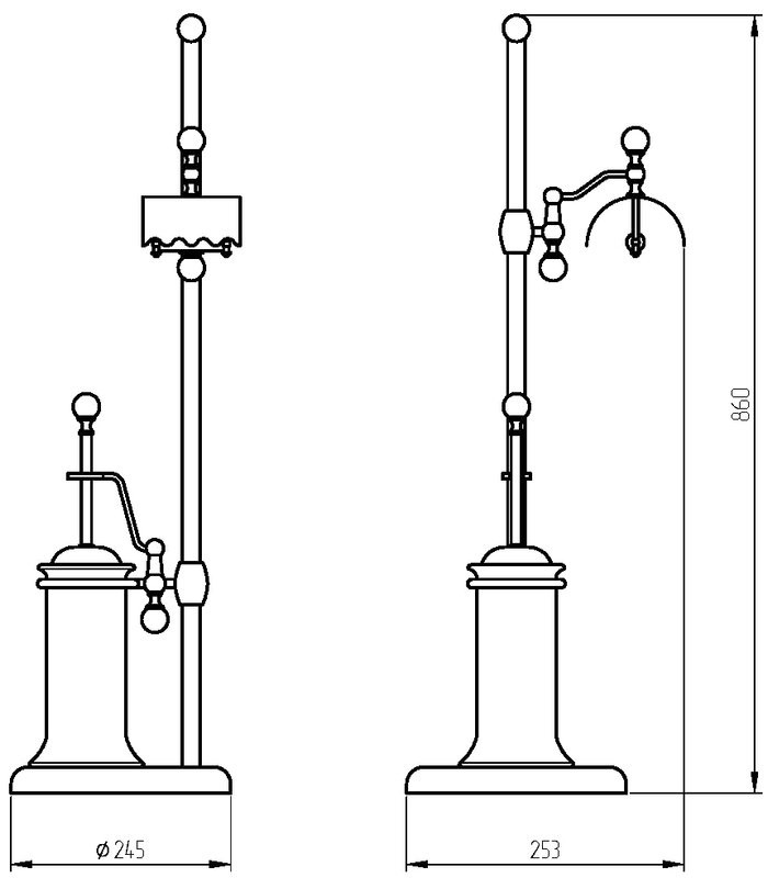 Стойка Migliore Provance 17645 бронза