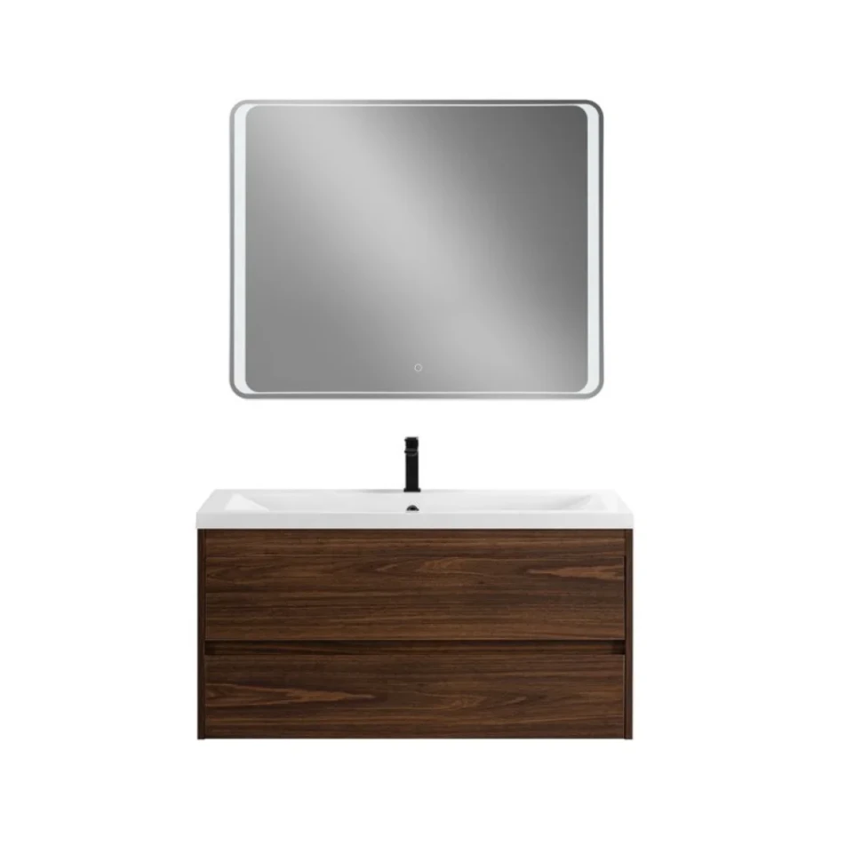 Тумба с раковиной Art&Max Family-M 100 подвесная, bourbon oak