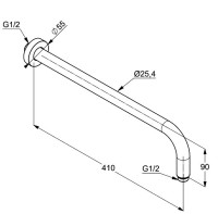 Кронштейн для верхнего душа Kludi A-QA 6651453-00 белый матовый