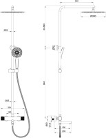Душевая стойка Wonzon & Woghand WW-88739902-CR хром